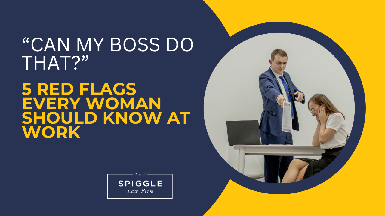 Female employee being scolded by her boss in a workplace setting, representing a toxic work environment and employment red flags.