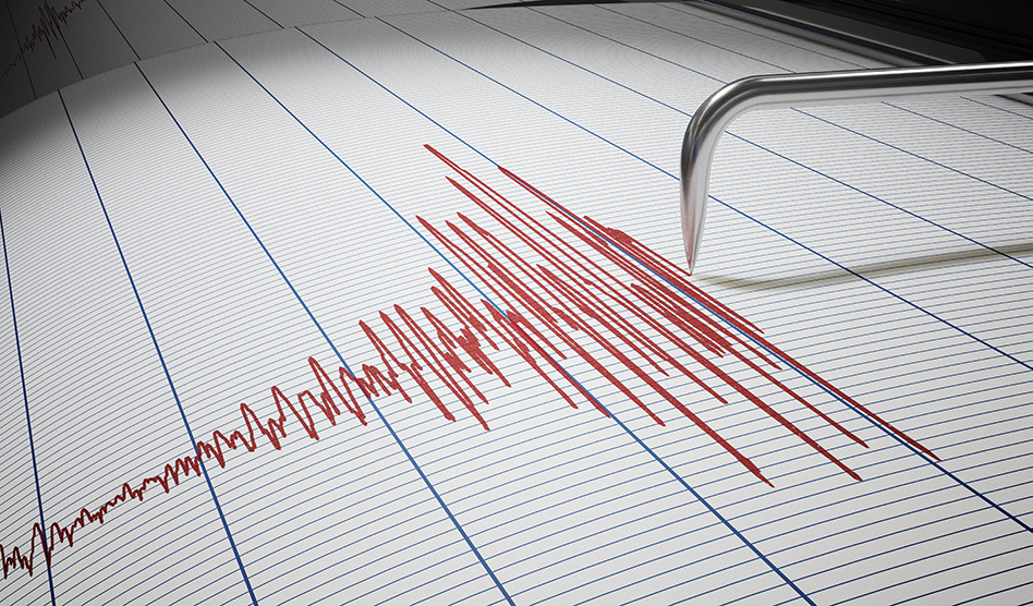 the graph results of a lie detector test measuring someone's pulse