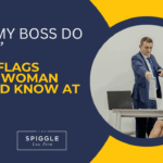 Female employee being scolded by her boss in a workplace setting, representing a toxic work environment and employment red flags.