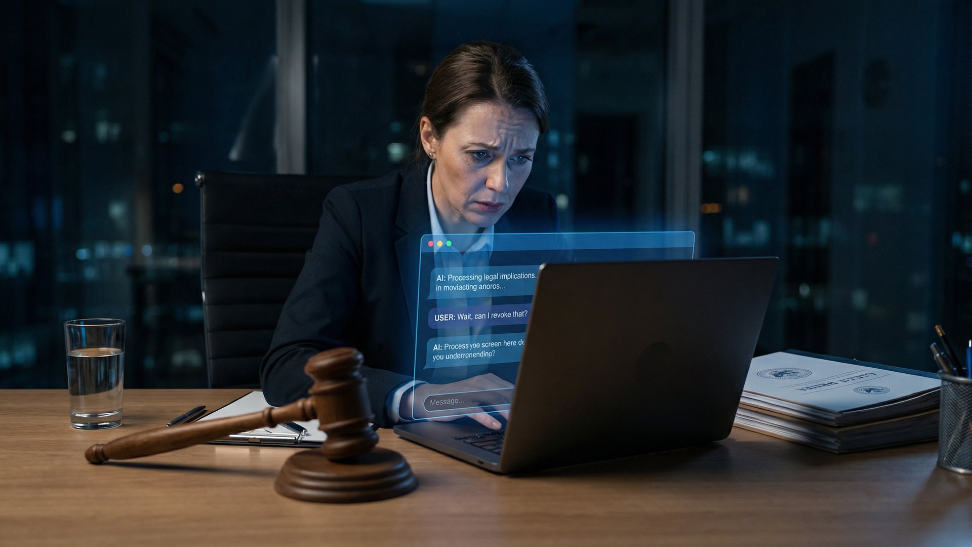 An employee using ChatGPT for legal advice